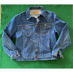 Wrangler Jean Jacket Mens Medium Blue Denim